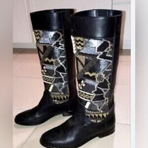 IVY KIRZHNER ESPIRTU LEATHER BOOTS‎ SIZE 11M